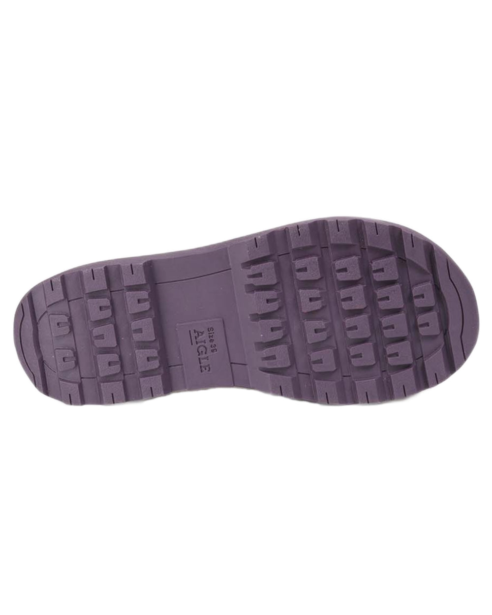 Wine coloured Aigle Womens Corlay Clogs on white background 