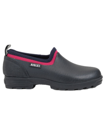 Marine coloured Aigle Womens Dual-Material Closed Clogs on white background 