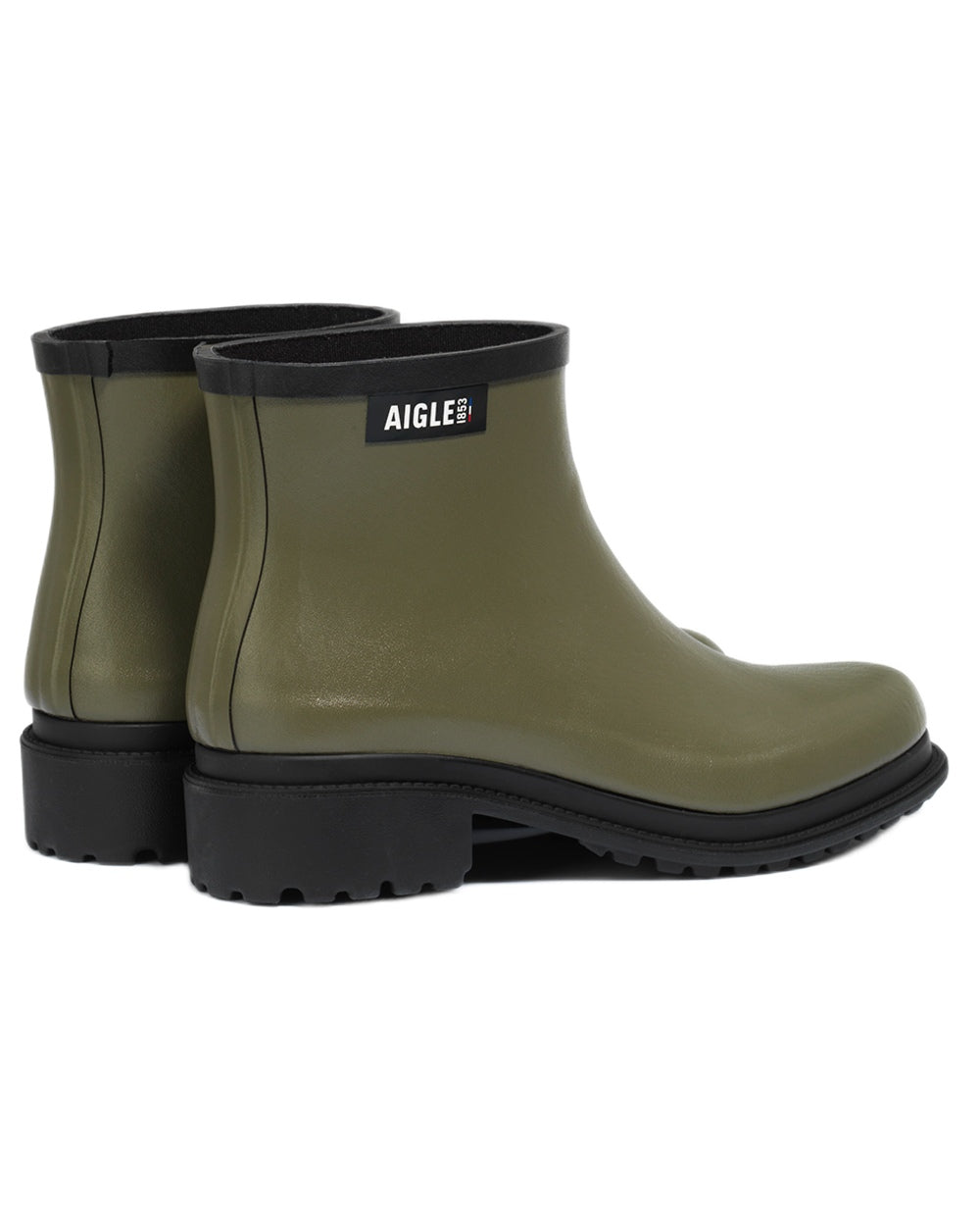Avocat FFL coloured Aigle Womens Fulfeel Low Rain Ankle Boots on white background 