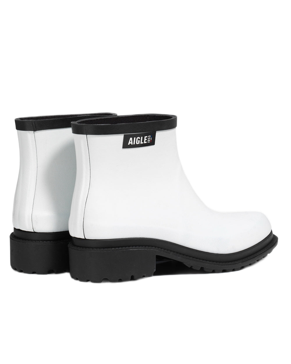 Lait FFL coloured Aigle Womens Fulfeel Low Rain Ankle Boots on white background 