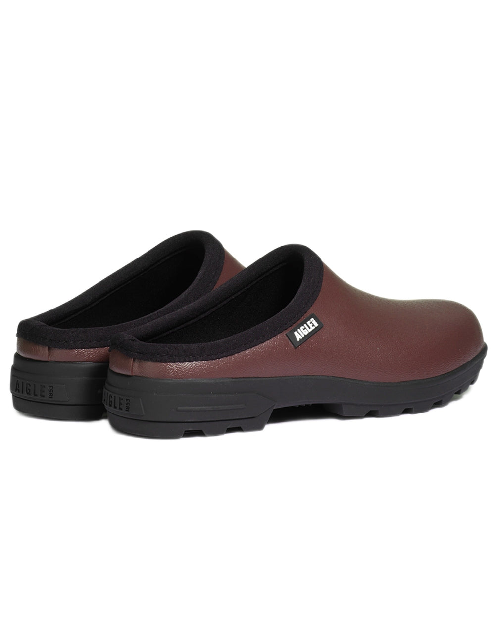 Sureau coloured Aigle Womens Lessfor Open Clogs on white background 