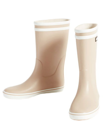 Sable coloured Aigle Womens Malounie 2 Ankle Wellingtons on white background 