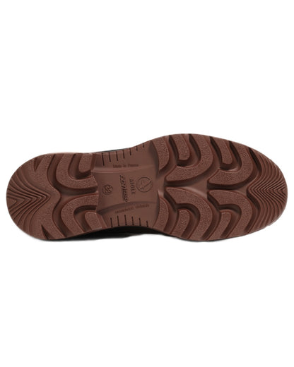 Brun coloured Aigle Womens Parcours 2 Wellingtons on white background 