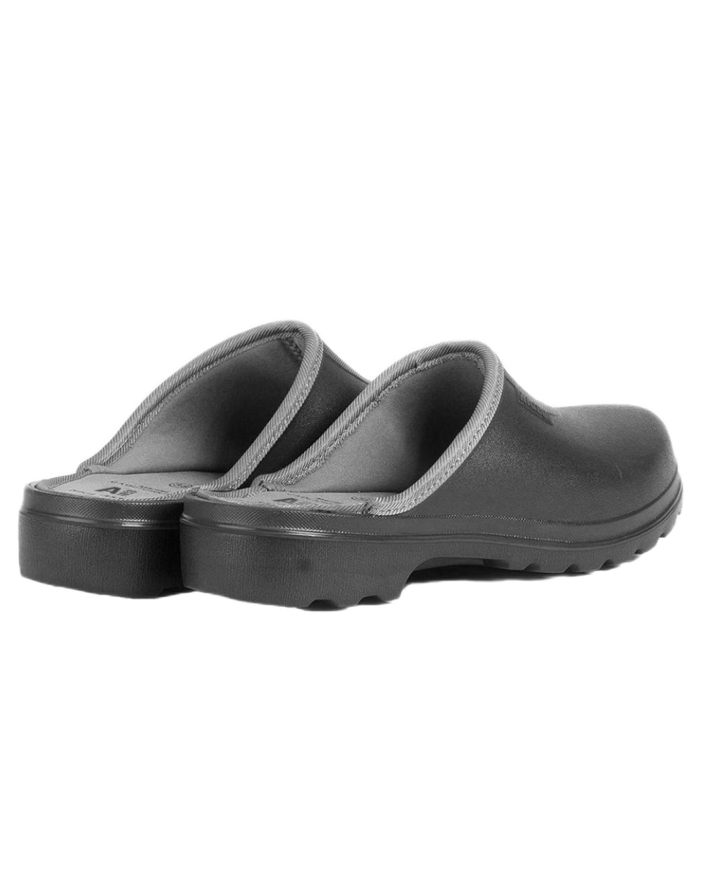 Noir coloured Aigle Womens Taden 2 Ultra-Light Clogs on white background 