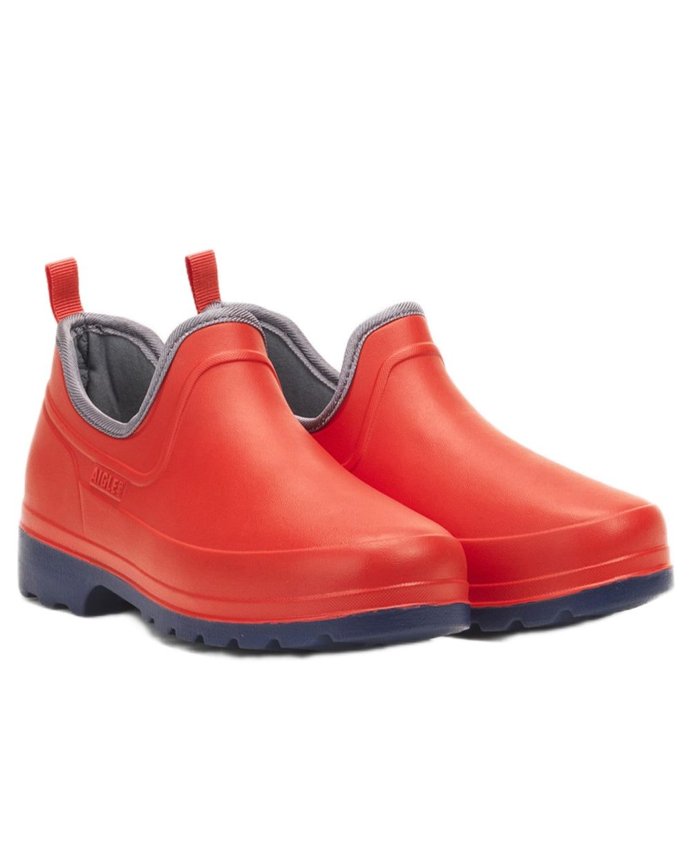 Sweet Dark Navy coloured Aigle Womens Taden Plus 2 Ultra Light Closed Clogs on white background 