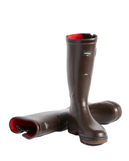 Aigle Parcours 2 ISO Wellington Boots in Brown 
