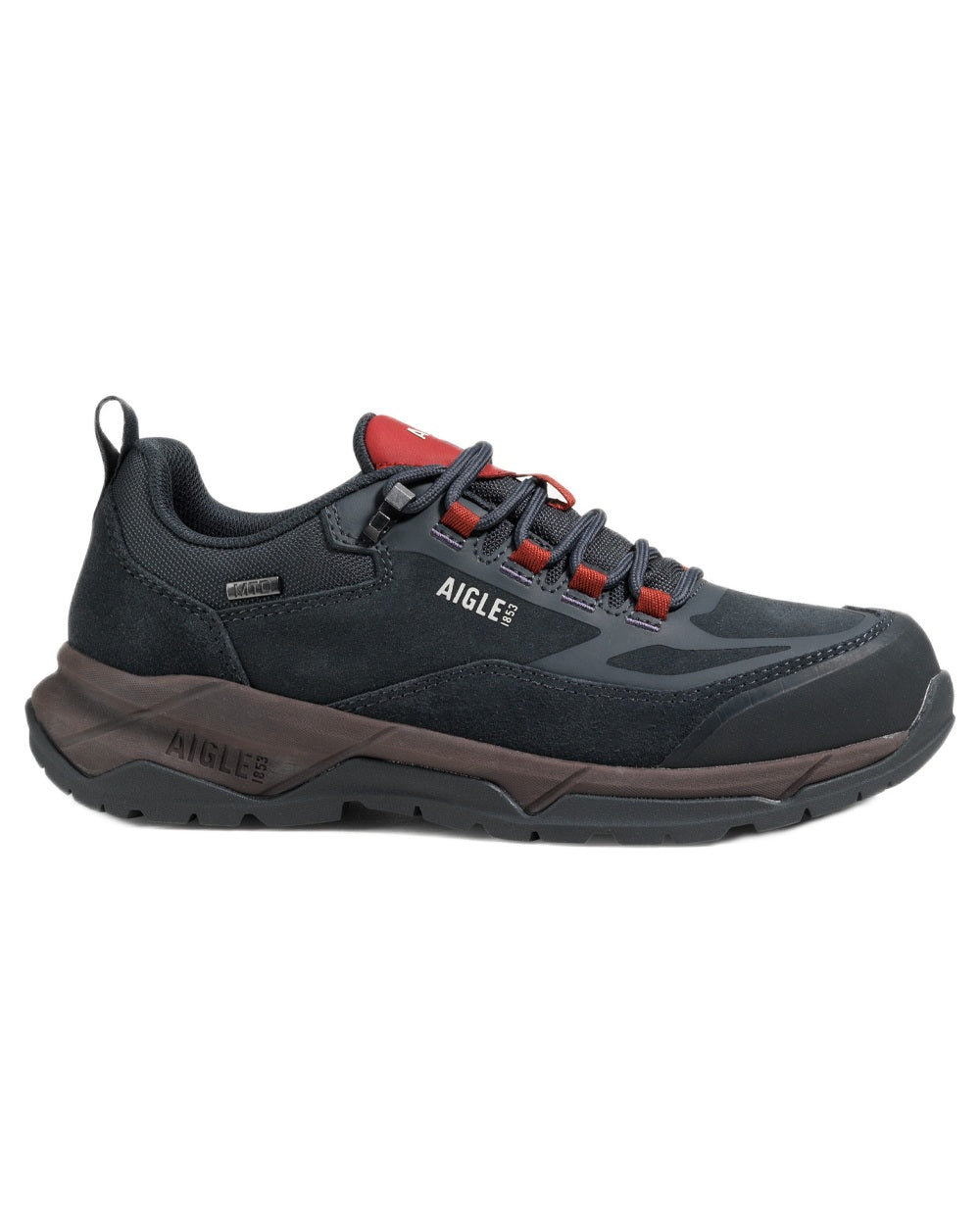 Bronze coloured Aigle Mens Palka Low MTD Ultra Light Hiking Shoes on white background 