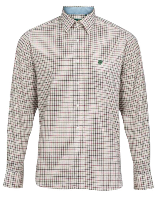 Alan Paine Fleetwood Blue/Tan Checked Shirt main image 0