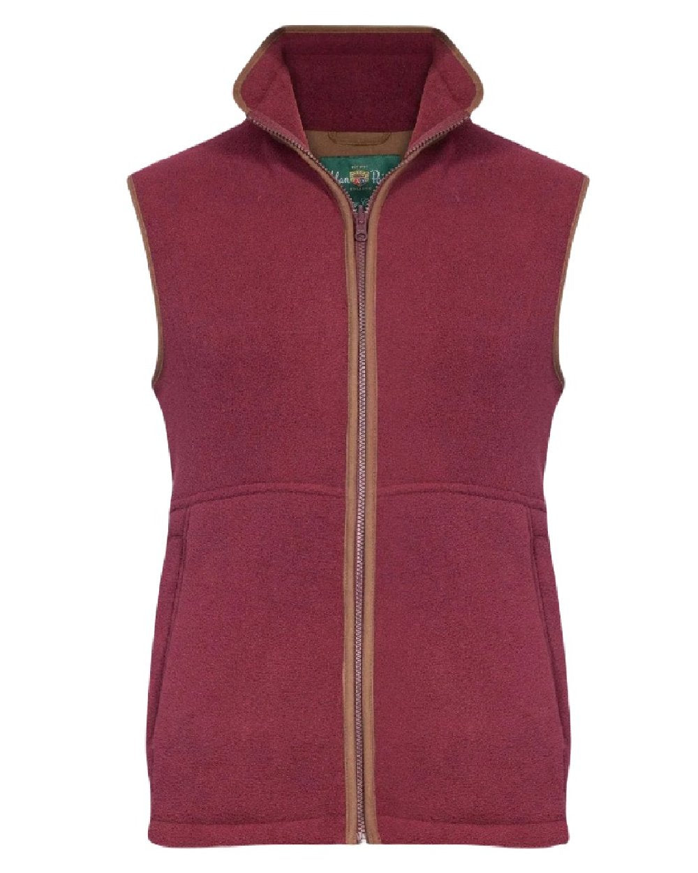 Bordeaux Alan Paine Aylsham Fleece Jacket on white background 