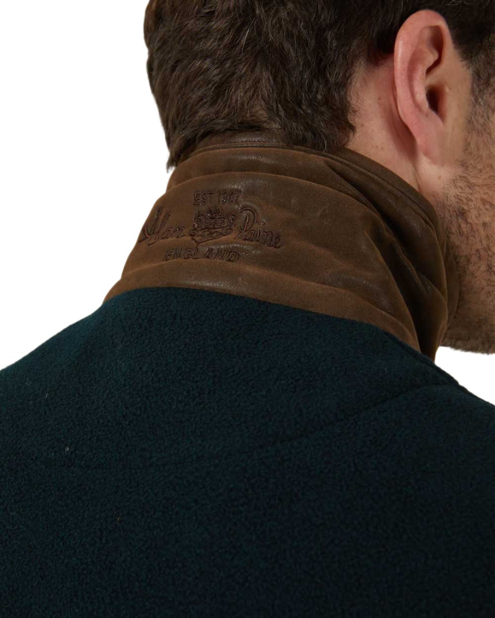 Dark Navy coloured Alan Paine Aylsham Fleece Jacket on white background 