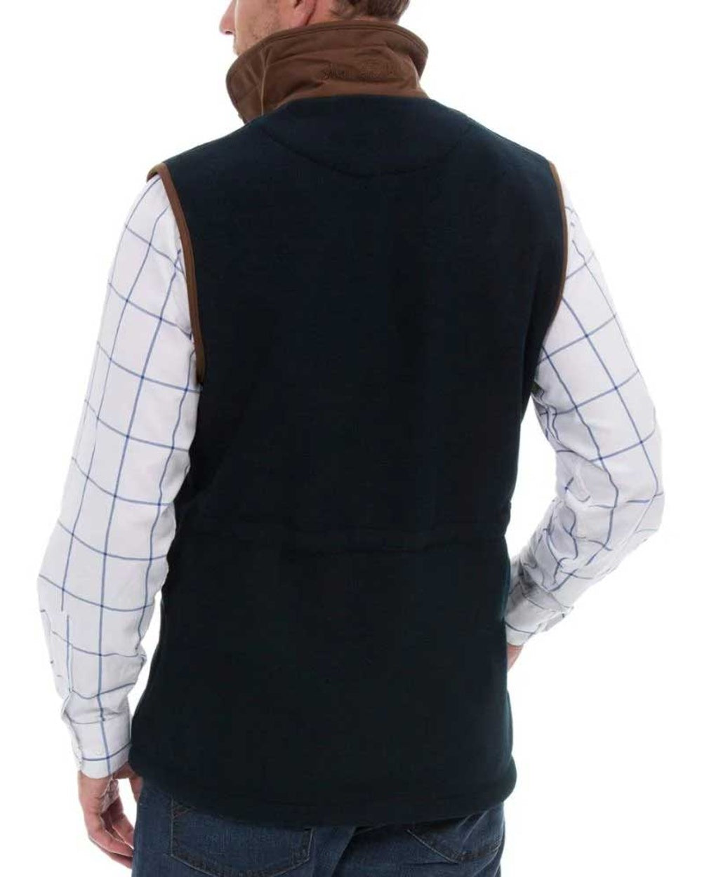 Dark Navy coloured Alan Paine Aylsham Fleece Jacket on white background 