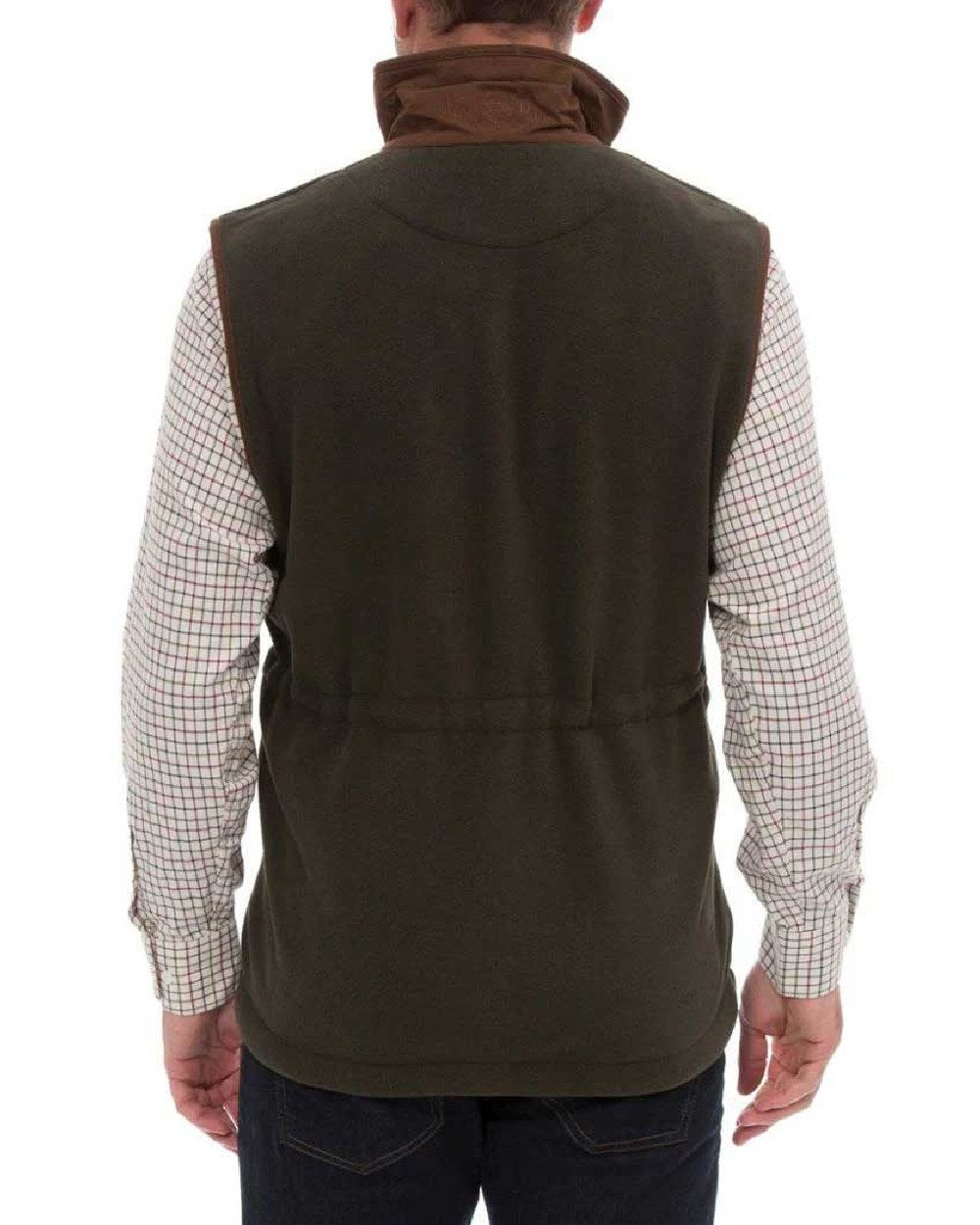 Green coloured Alan Paine Aylsham Fleece Jacket on white background 