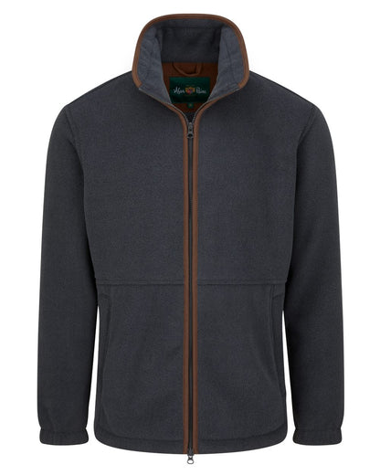 Gunmetal Coloured Alan Paine Aylsham Fleece Jacket On A White Background 