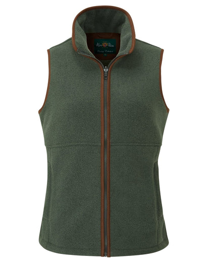Cedar Coloured Alan Paine Aylsham Ladies Fleece Gilet on white background 
