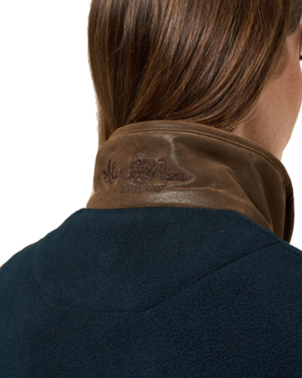 Dark Navy Coloured Alan Paine Aylsham Ladies Fleece Gilet on white background 