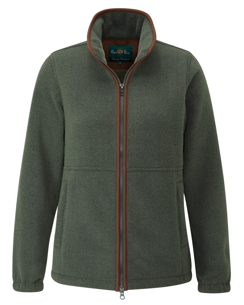 Cedar coloured Alan Paine Aylsham Ladies Fleece Jacket on white background 