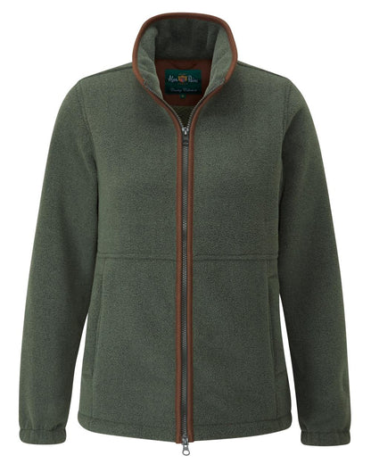 Cedar coloured Alan Paine Aylsham Ladies Fleece Jacket on white background 
