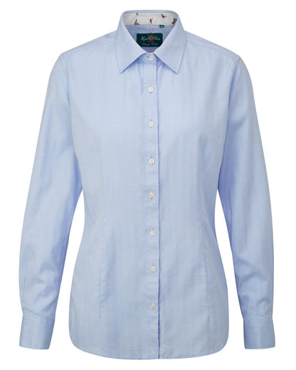 Baby Blue coloured Alan Paine Bromford Ladies Shirt on white background 