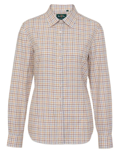 Country Check Coloured Alan Paine Bromford Ladies Shirt on blurry background 