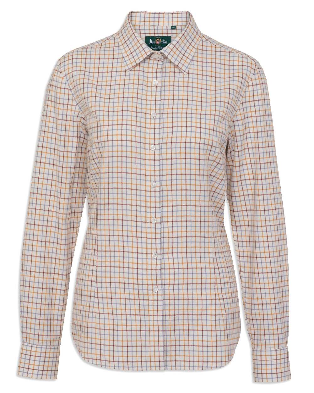 Country Check coloured Alan Paine Bromford Ladies Shirt on white background 