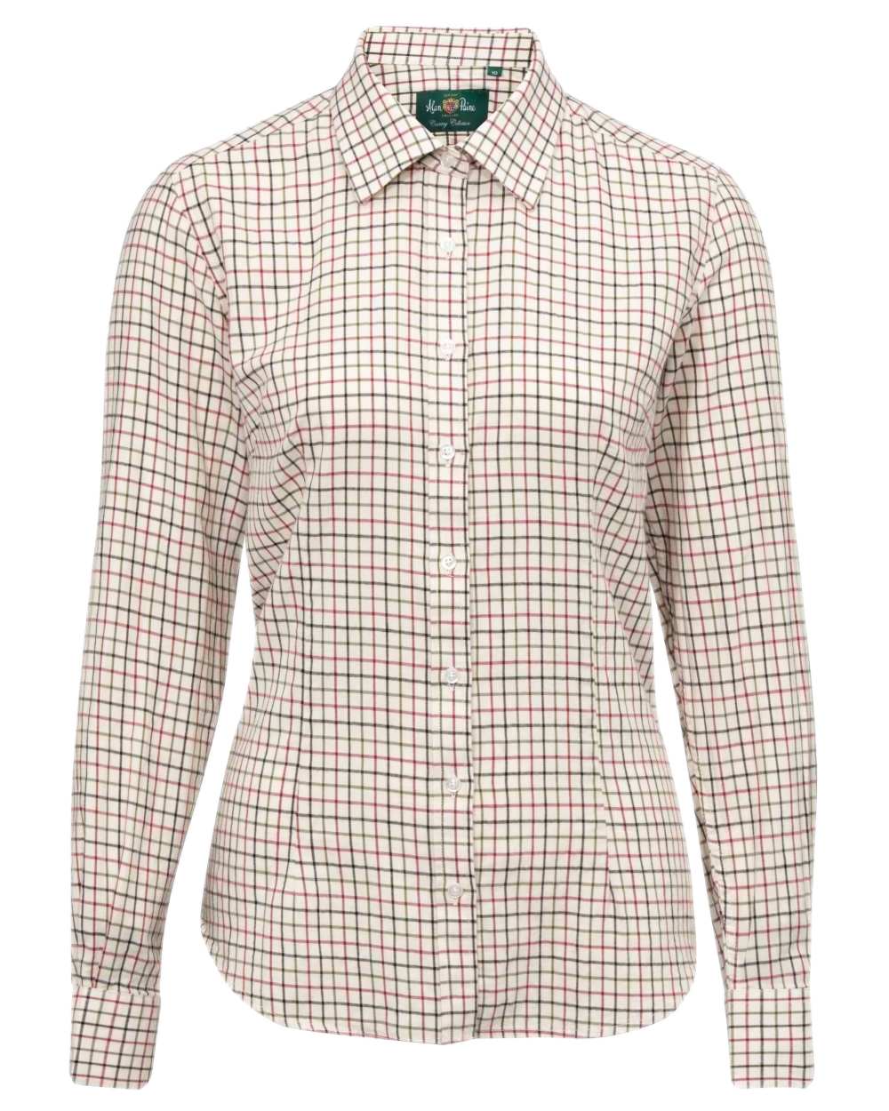 Red Check Coloured Alan Paine Bromford Ladies Shirt on white background 