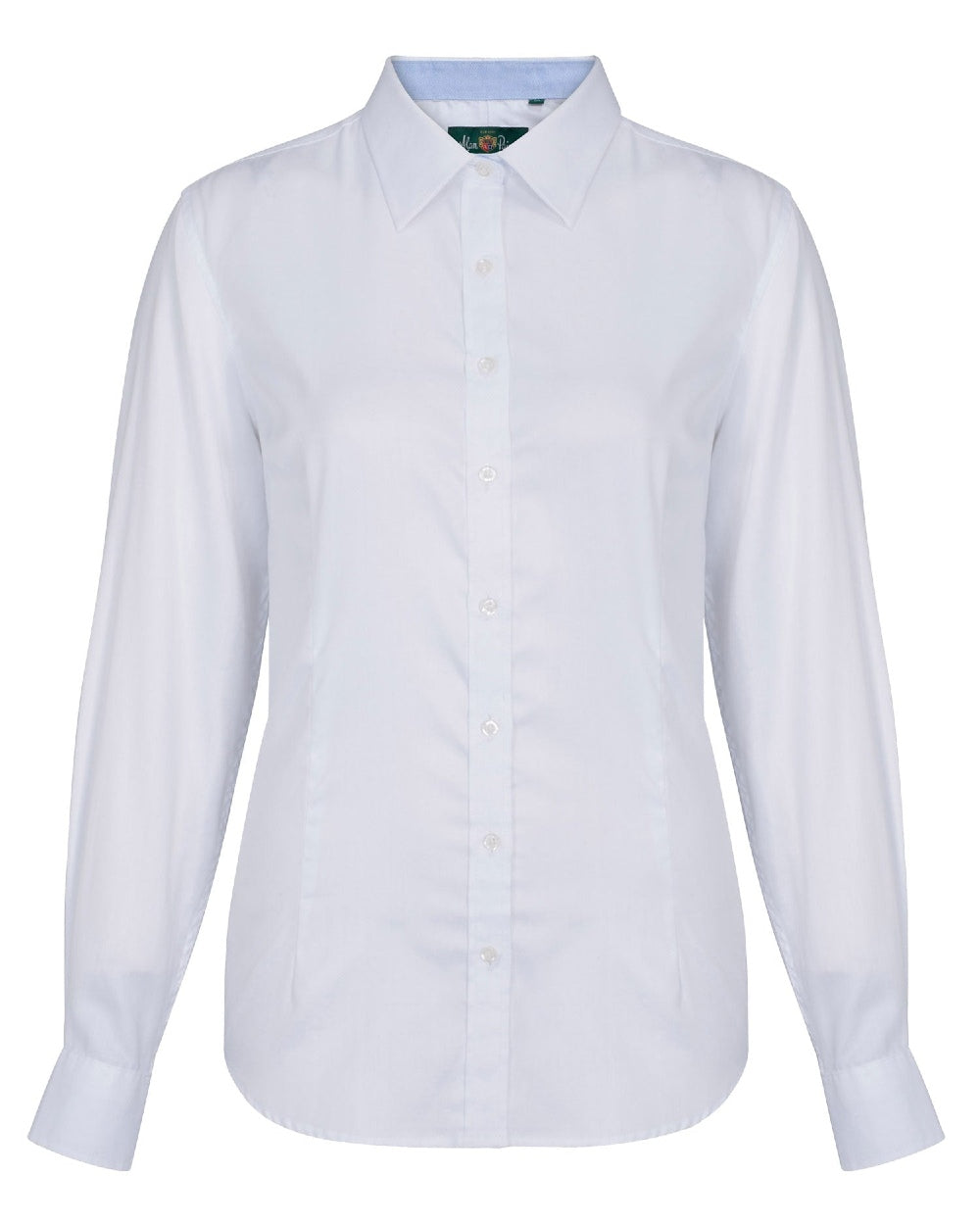 White coloured Alan Paine Bromford Ladies Shirt on white background 