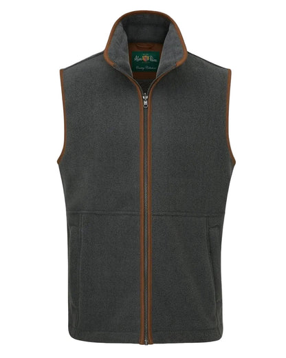 Gunmetal coloured Alan Paine Childrens Aylsham Fleece Gilet Clearance on white background 