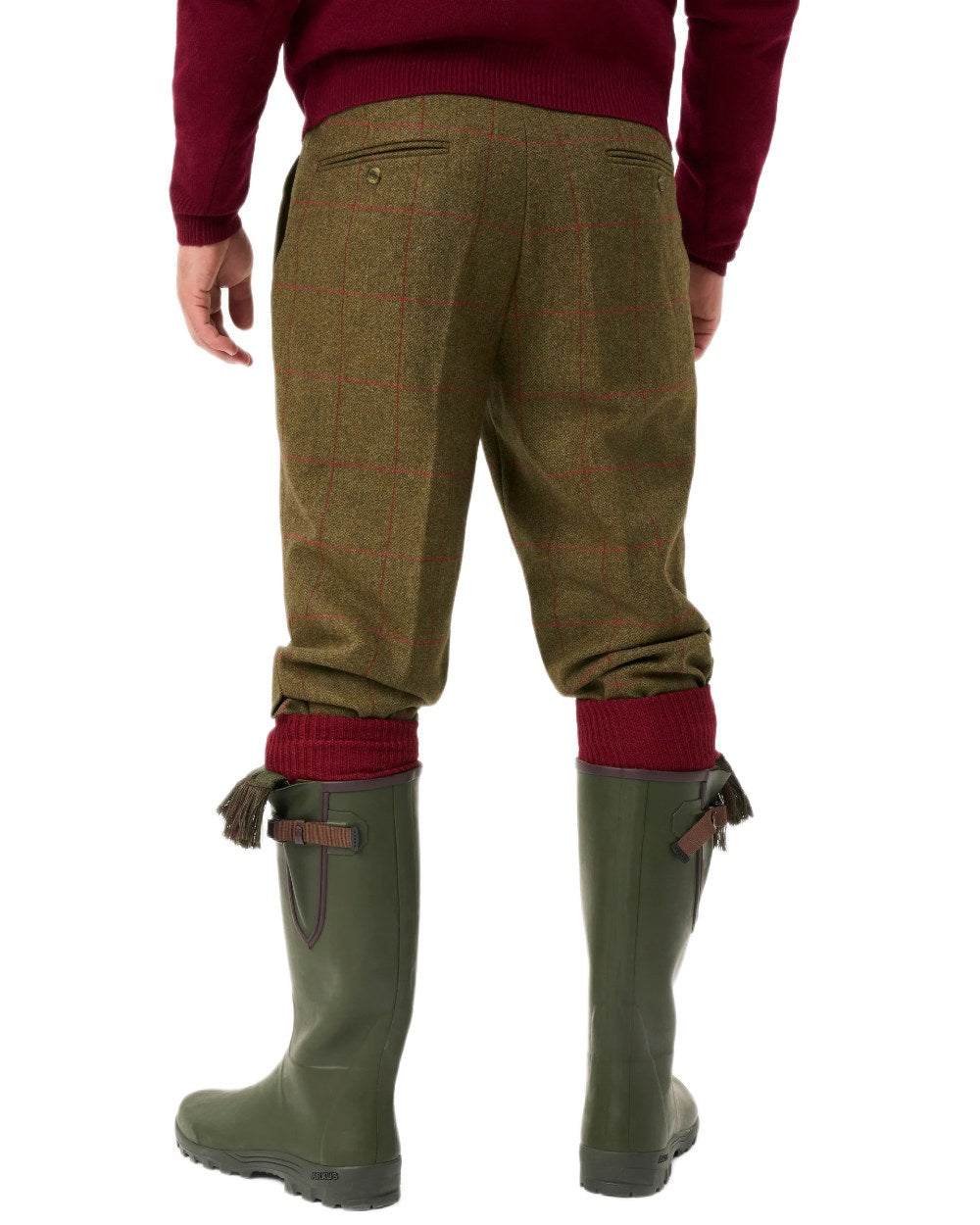 Sage coloured Alan Paine Combrook Breeks on white background 