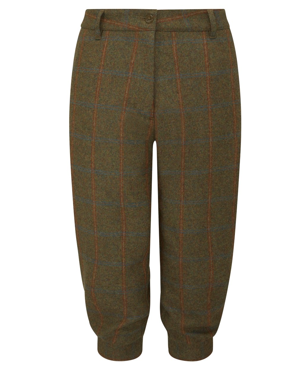 Willow coloured Alan Paine Combrook Ladies Tweed Breeks on white background 