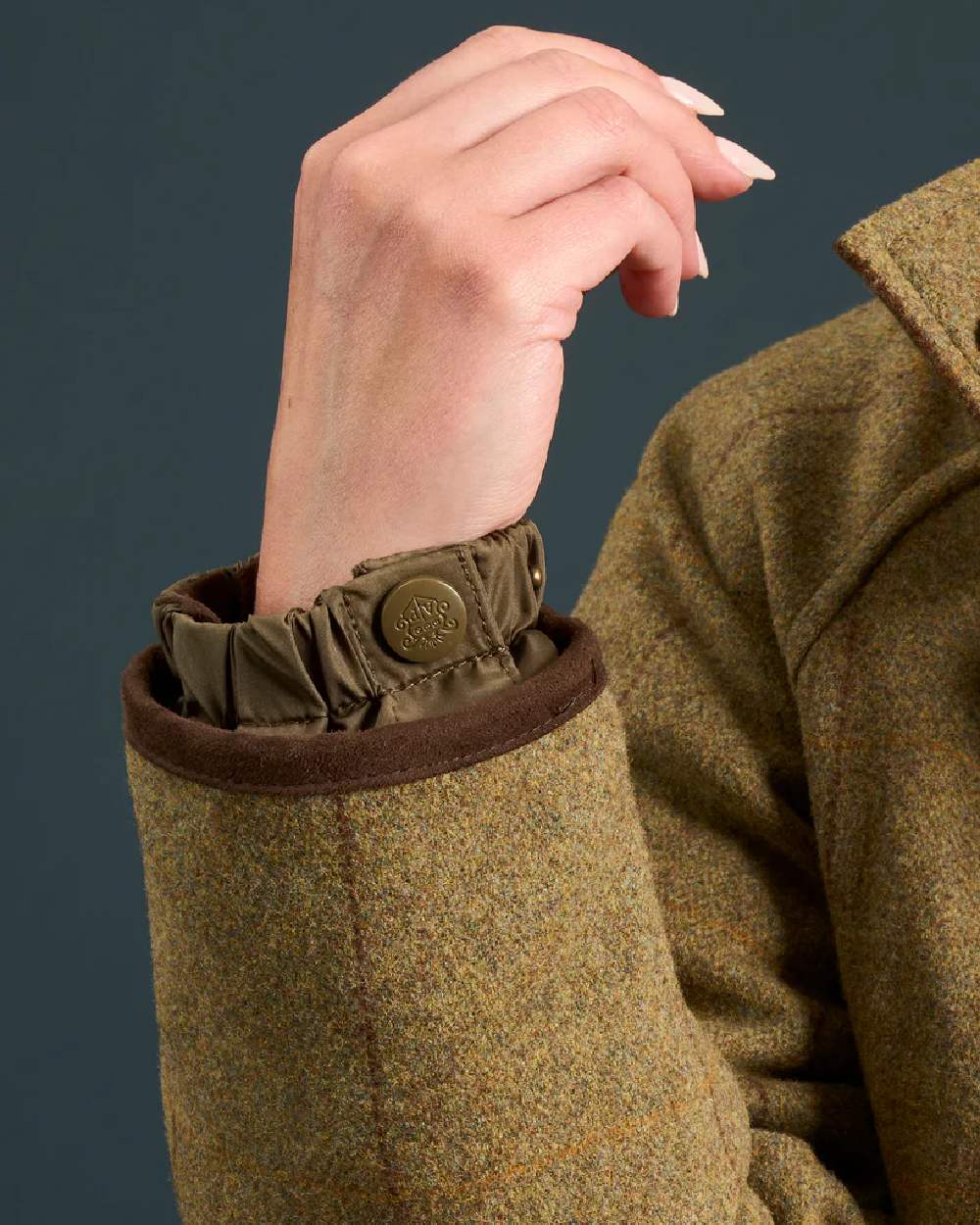 Grove Coloured Alan Paine Combrook Ladies Tweed Coat on indoor background 