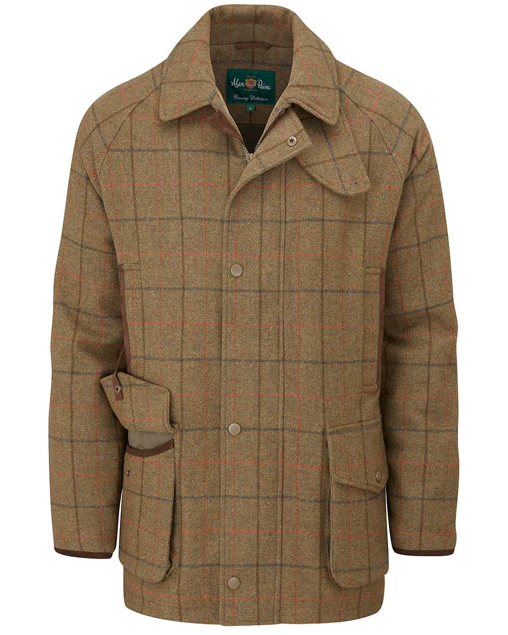 Alan Paine Combrook Tweed Waterproof Coat in Thyme 