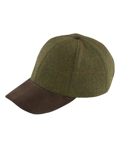 Maple coloured Alan Paine Combrook Tweed Baseball Cap on white background 