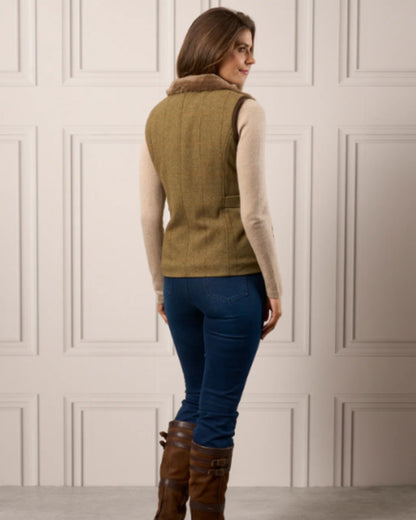 Grove Coloured Alan Paine Combrook Tweed Ladies Gilet on studio background 