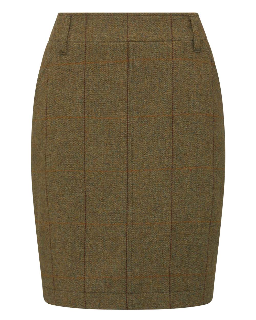 Grove Coloured Alan Paine Combrook Tweed Skirt on white background 