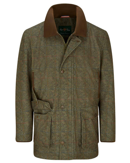 Ackley coloured Alan Paine Didsmere Mens Technical Tweed Coat on white background 