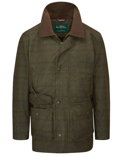 Elon coloured Alan Paine Didsmere Mens Technical Tweed Coat on white background 