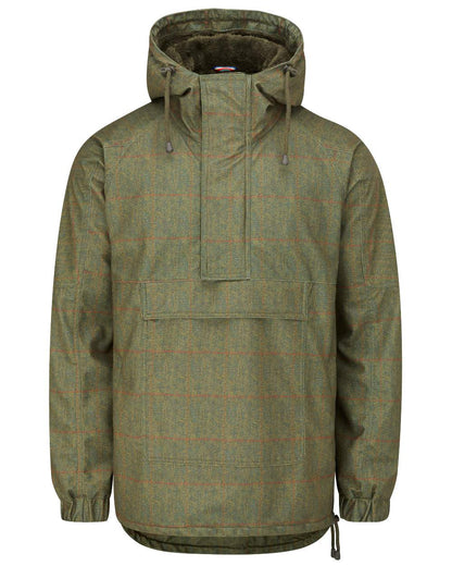 Olive coloured Alan Paine Didsmere Mens Technical Tweed Shooting Smock on white background 