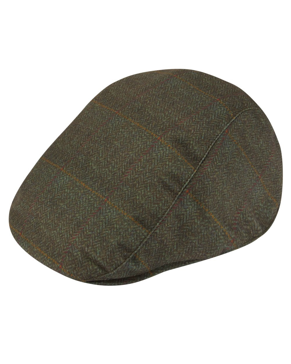 Elon coloured Alan Paine Didsmere Mens Technical Tweed Waterproof Cap on white background 