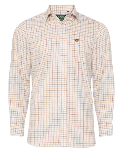 Country Check Brown Alan Paine Ilkley Kids Tattersall Shirt on white background 