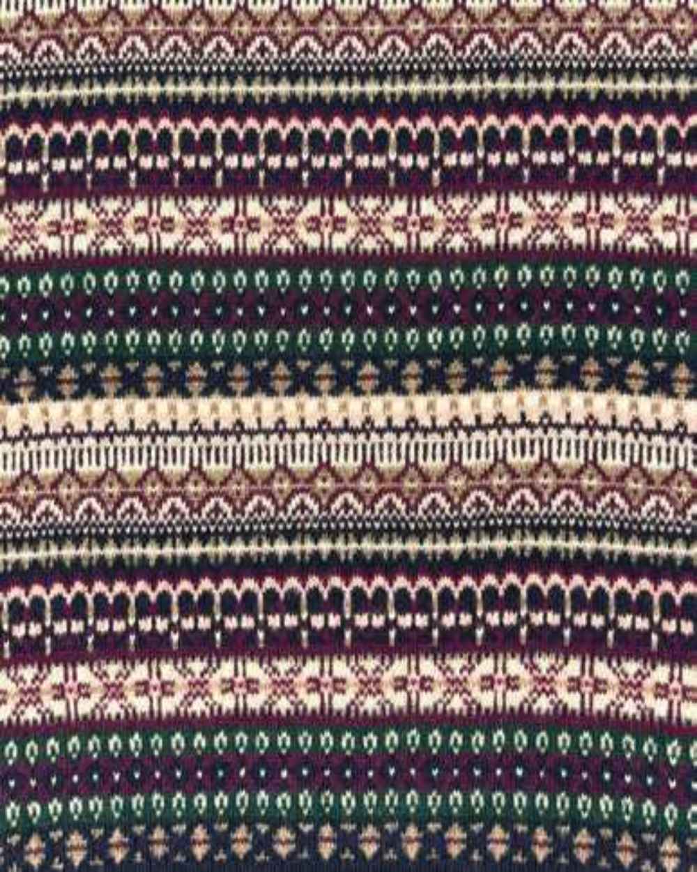 Dark Navy coloured Alan Paine Ladies Mae Fairisle Crew Tank Jumper on white background 