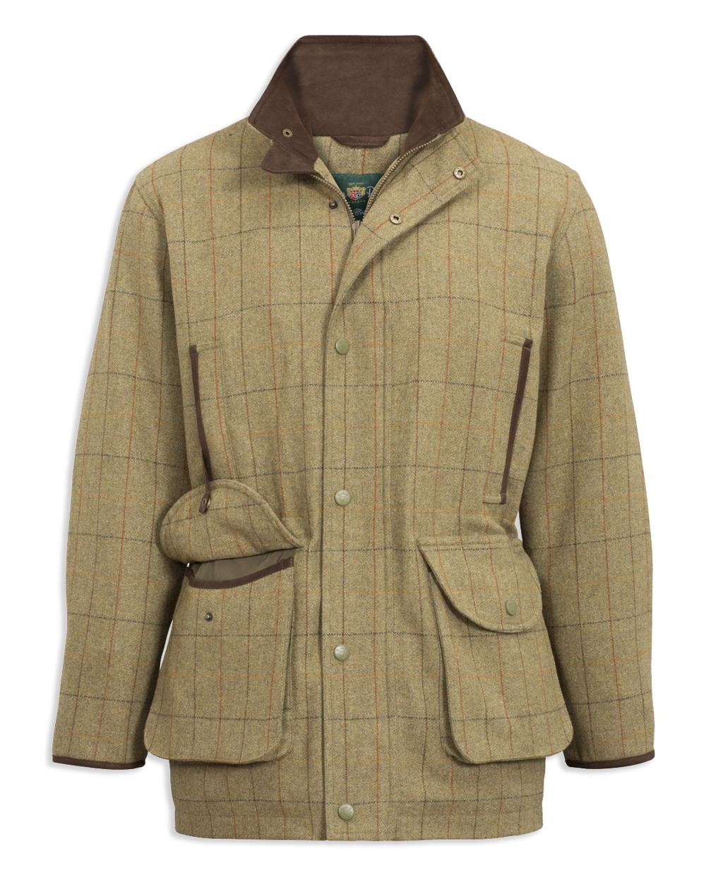 Elm coloured Alan Paine Mens Combrook Field Coat on white background 