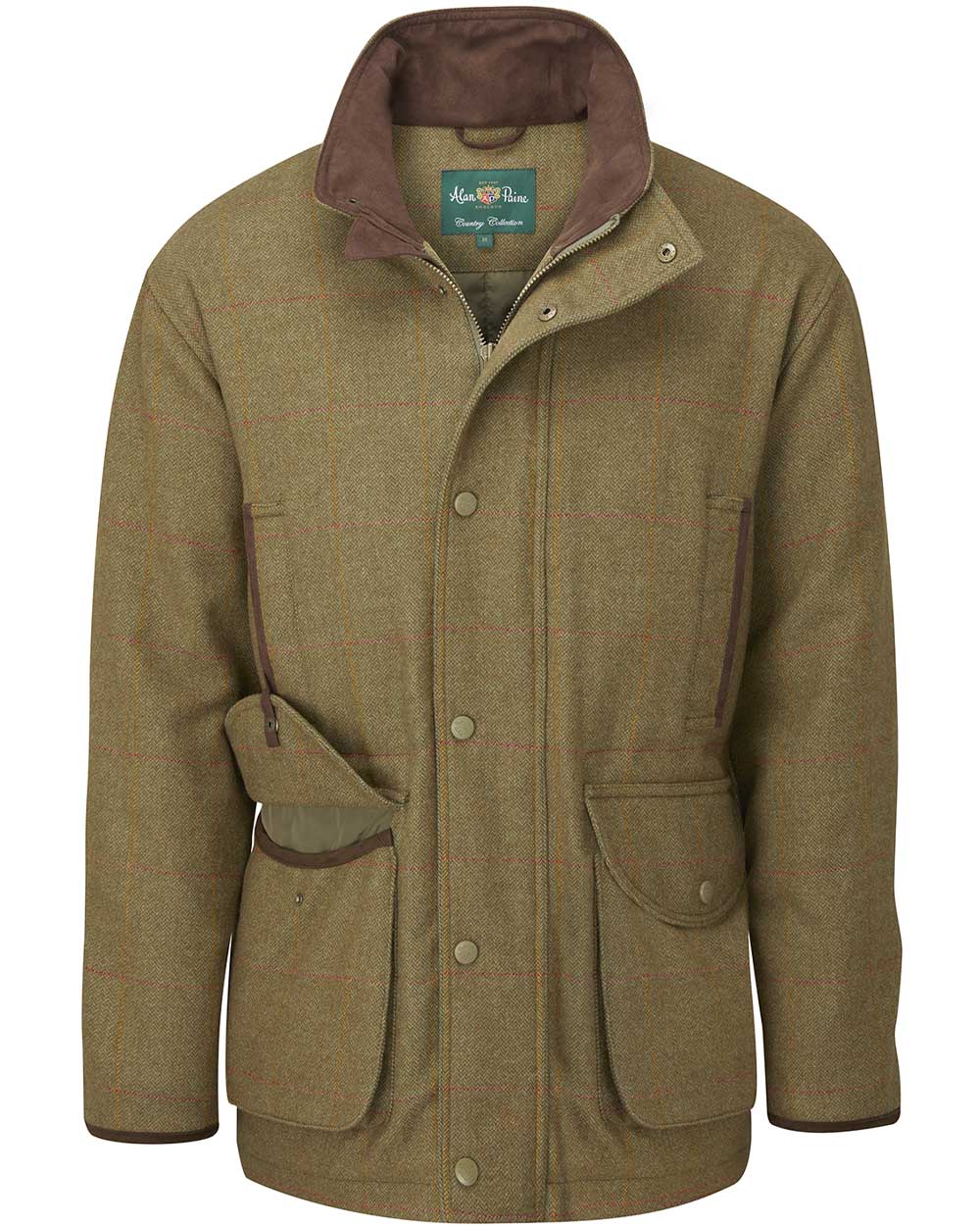 Hawthorn coloured Alan Paine Mens Combrook Field Coat on white background 