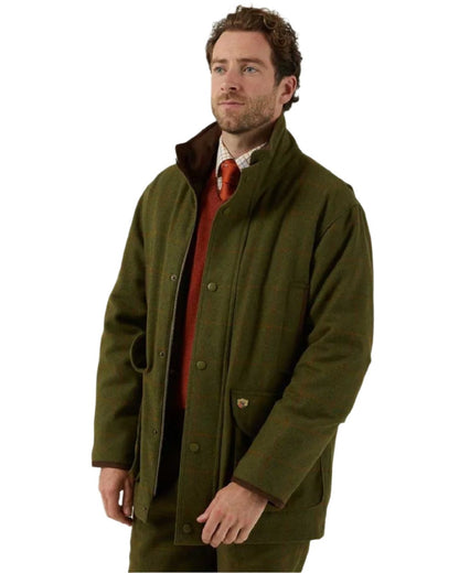 Maple coloured Alan Paine Mens Combrook Field Coat on white background 