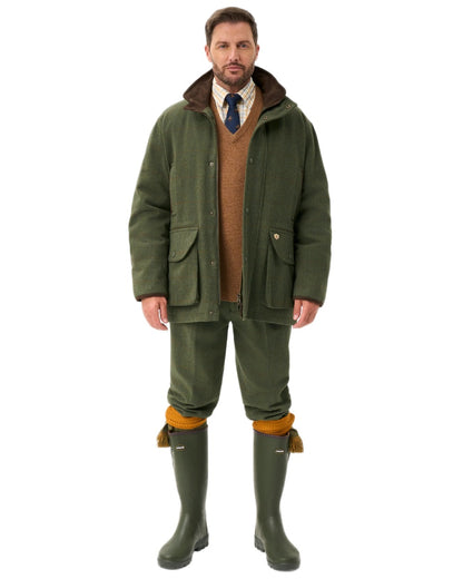 Mariner coloured Alan Paine Mens Combrook Field Coat on white background 