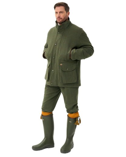 Mariner coloured Alan Paine Mens Combrook Field Coat on white background 