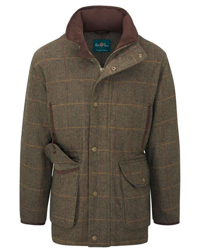 Teak coloured Alan Paine Mens Combrook Field Coat on white background 