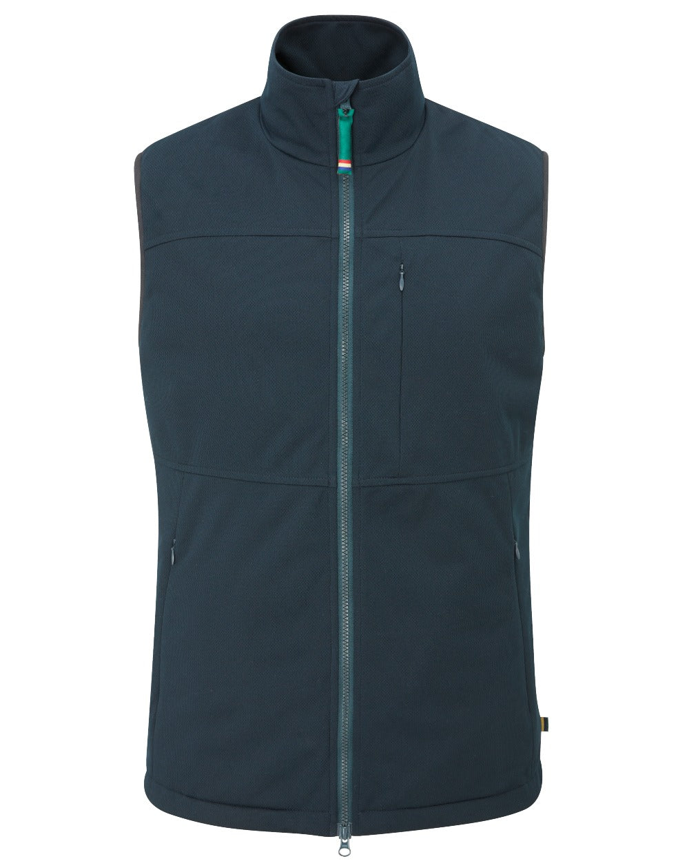 Navy coloured Alan Paine Mossley Mens Windstopper Gilet on white background 