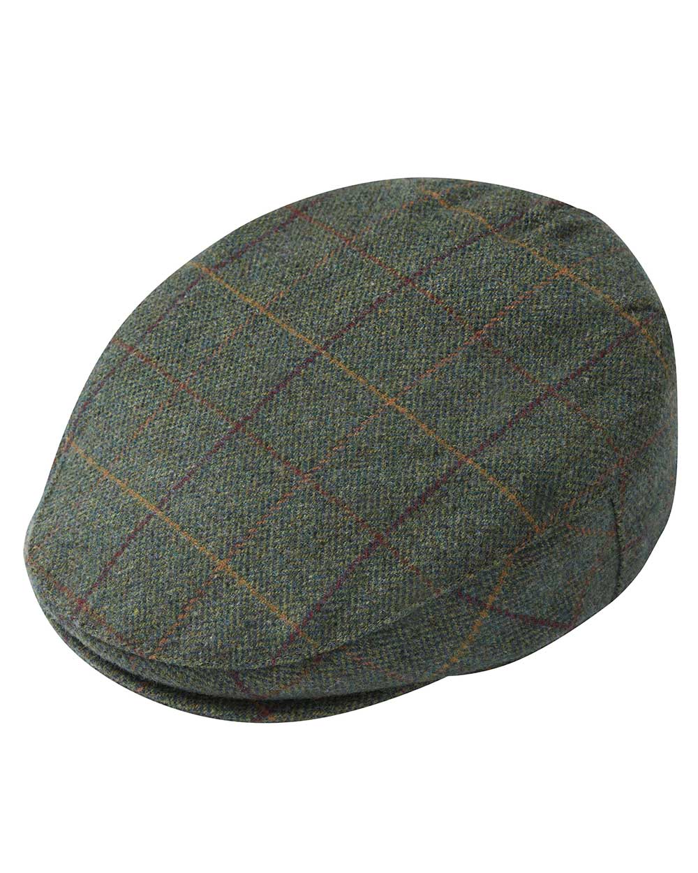 Alan Paine Rutland Waterproof Tweed Flat Cap in Fern 