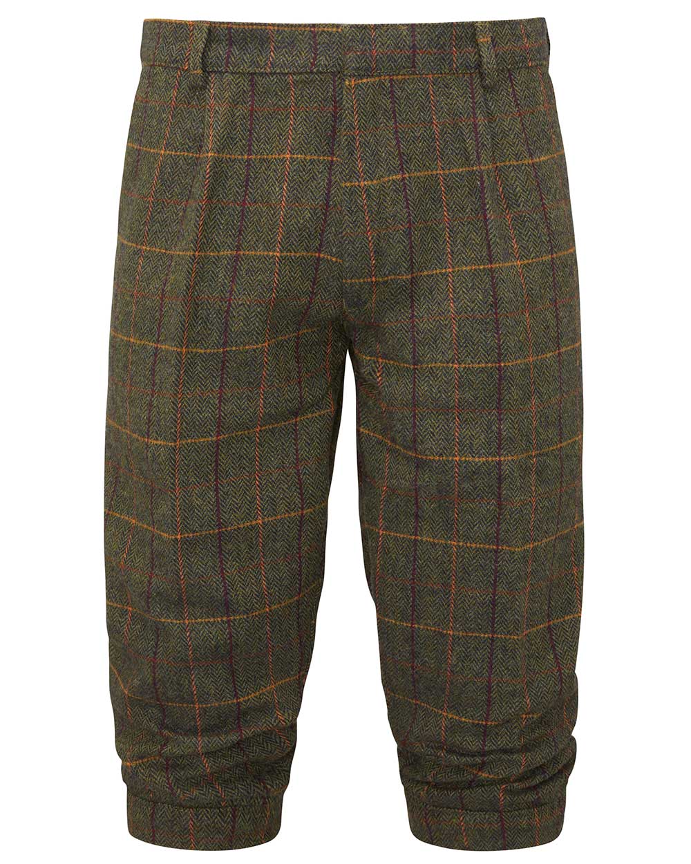 Fern coloured Alan Paine Rutland Tweed Breeks on white background 