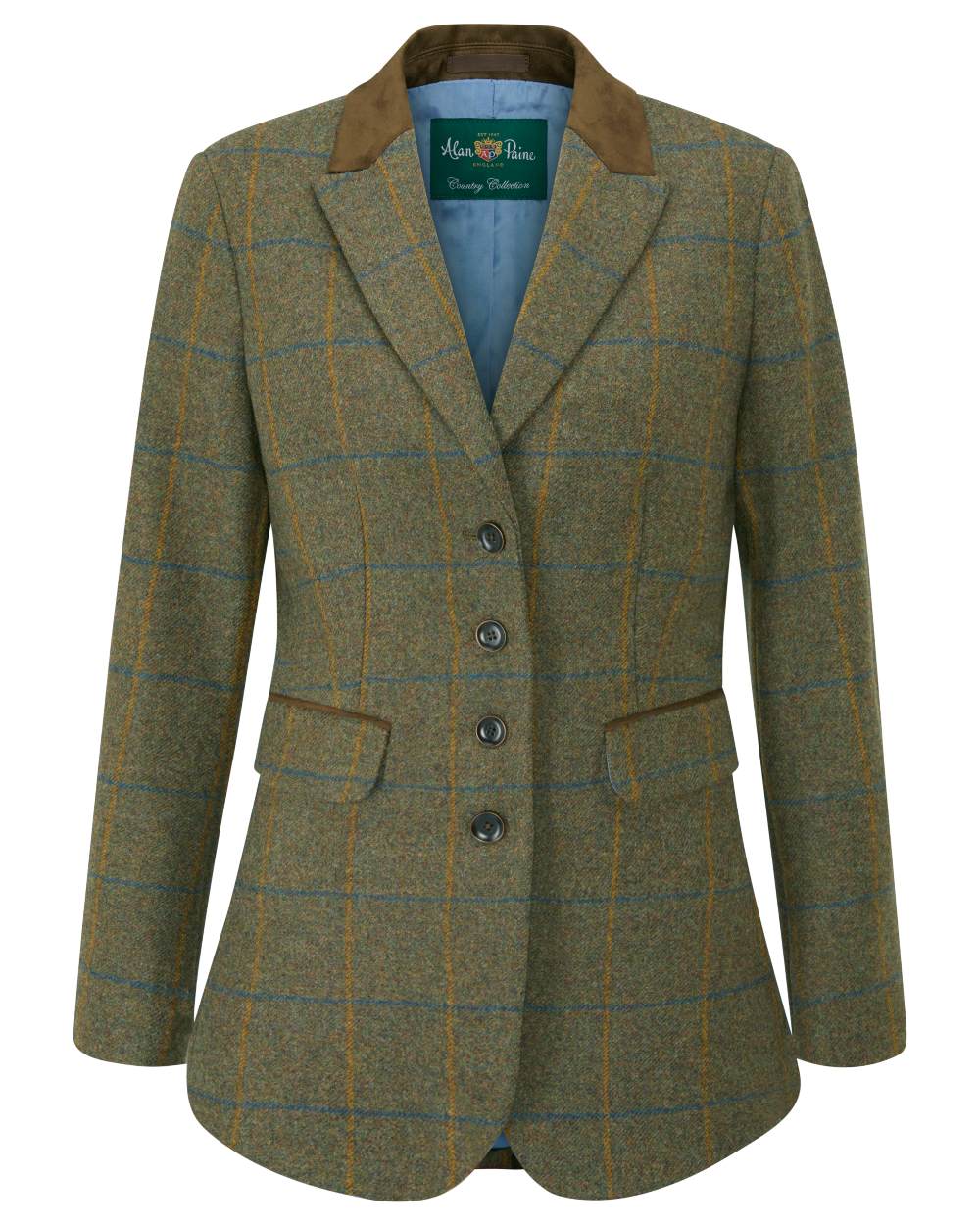 Seabrook coloured Alan Paine Surrey Ladies Tweed Blazer on white background 